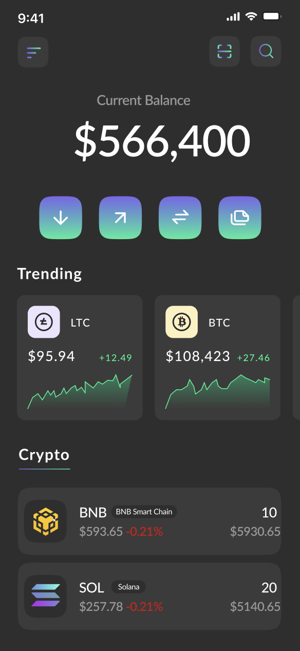 Sai Wallet App Screenshot